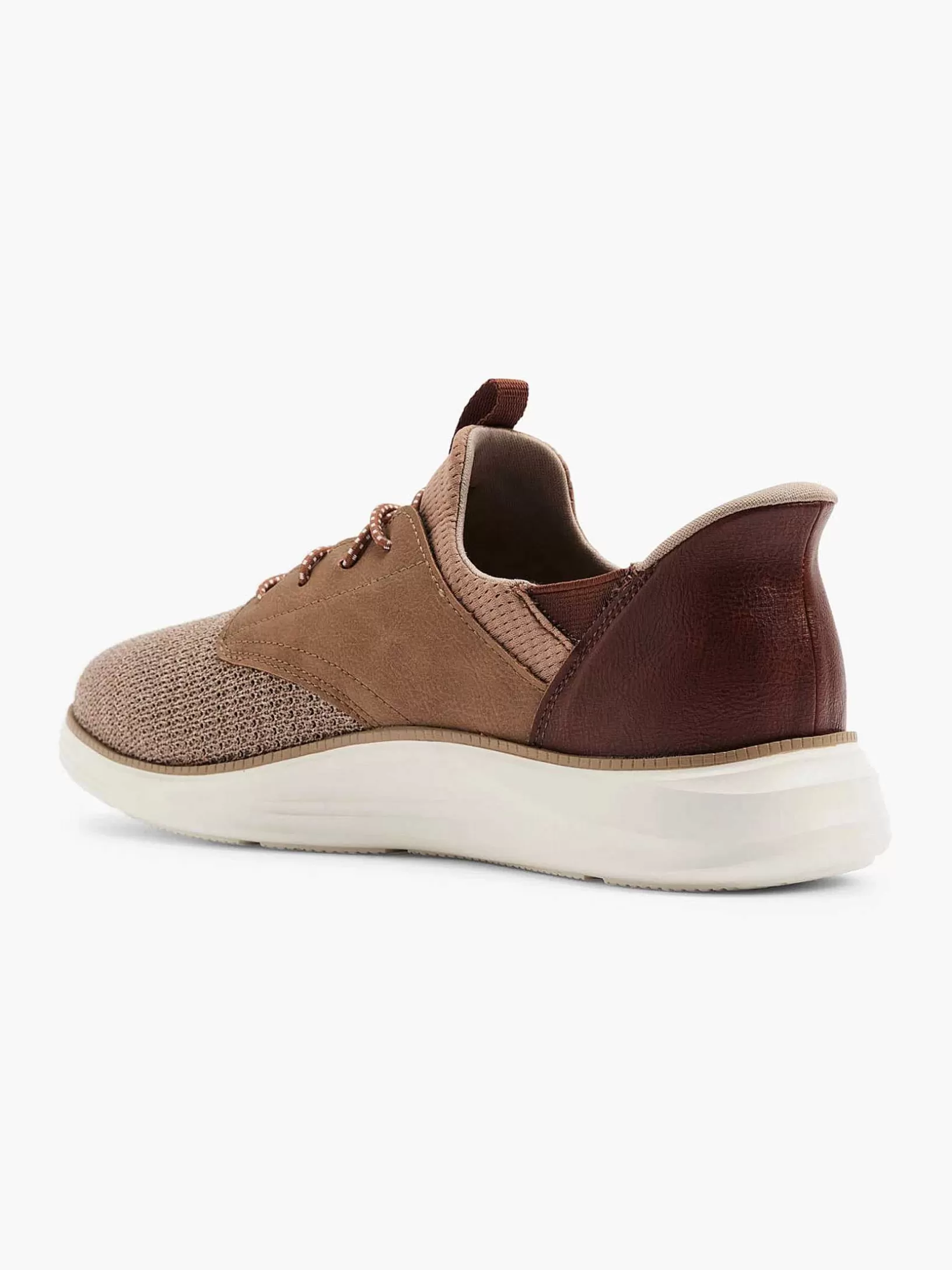 Gentlemen Skechers Light Brown Sneaker Swift Fit - Hands Free Memory Foam