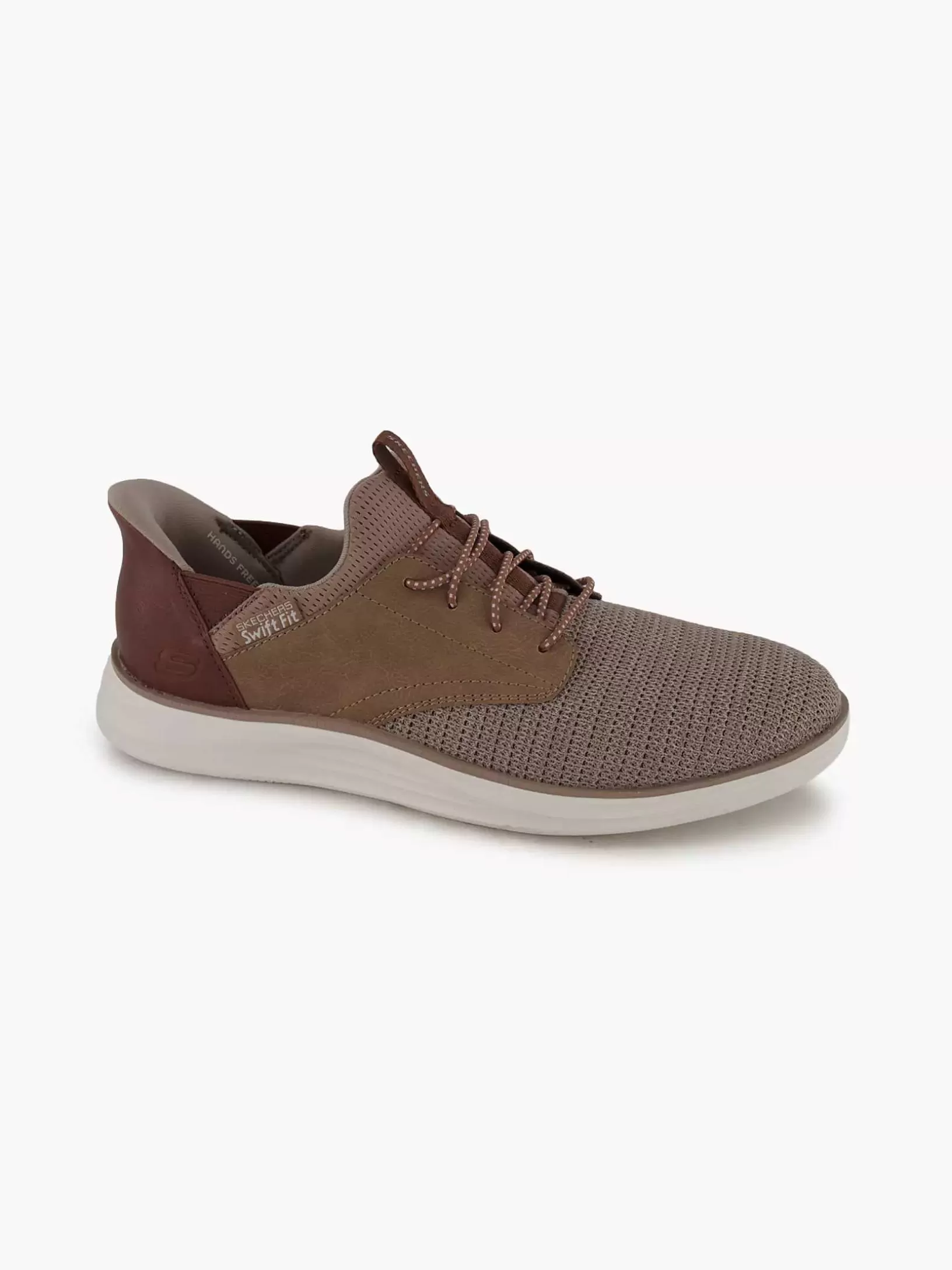 Gentlemen Skechers Light Brown Sneaker Swift Fit - Hands Free Memory Foam